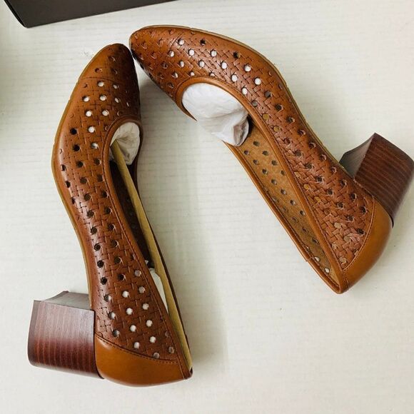 $159 Patricia Nash Allegra Pumps Shoes Tan Leather - Picture 4 of 7